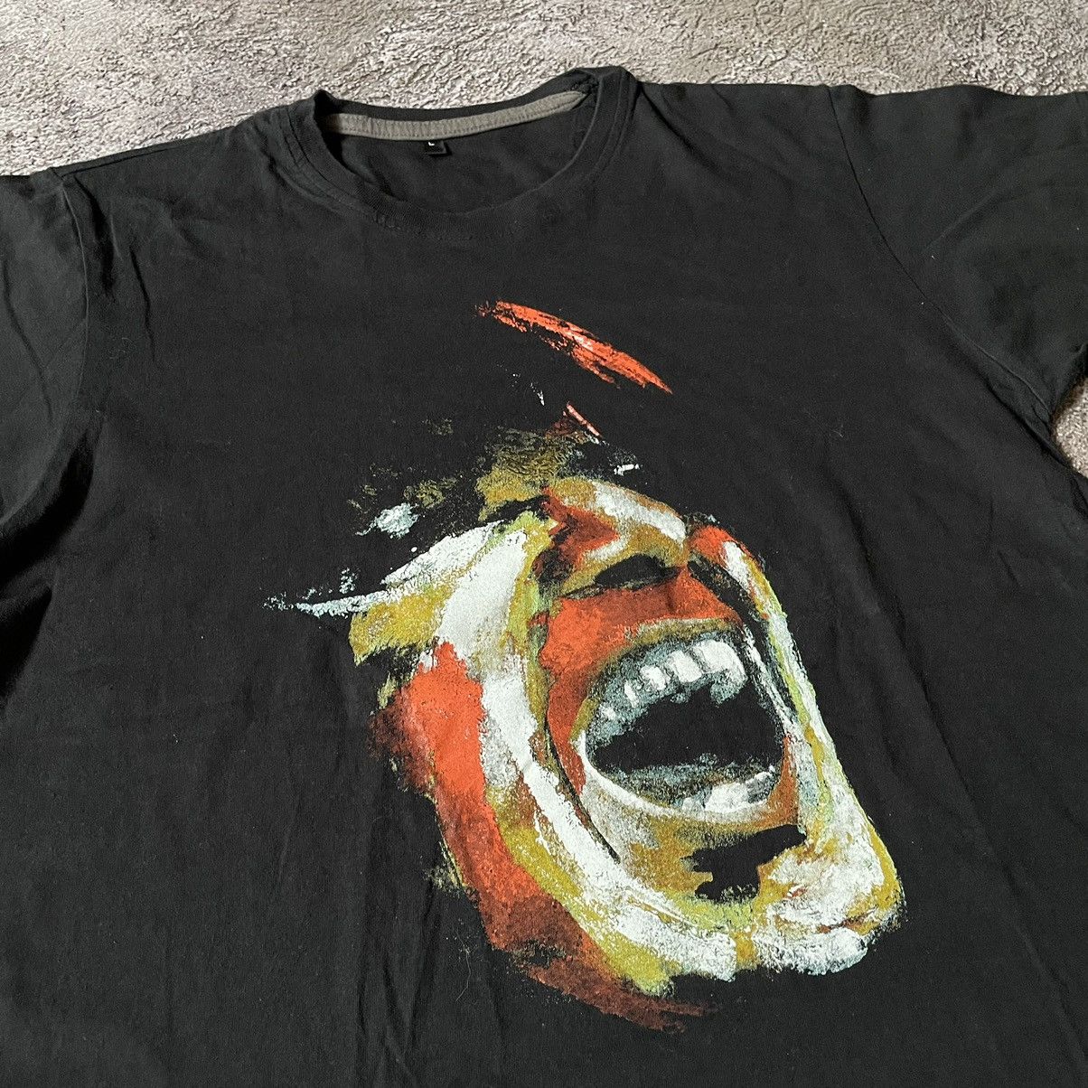 Vintage Vintage Y2K Graphic Tee Scream Face Grunge Streetwear Boxy L Size US L / EU 52-54 / 3 - 6 Thumbnail