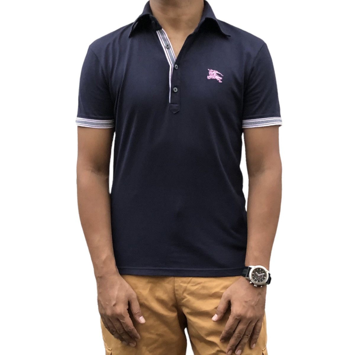 Burberry Authentic Burberry Black Label Embroidery Logo Polo Tee Size US S / EU 44-46 / 1 - 1 Thumbnail
