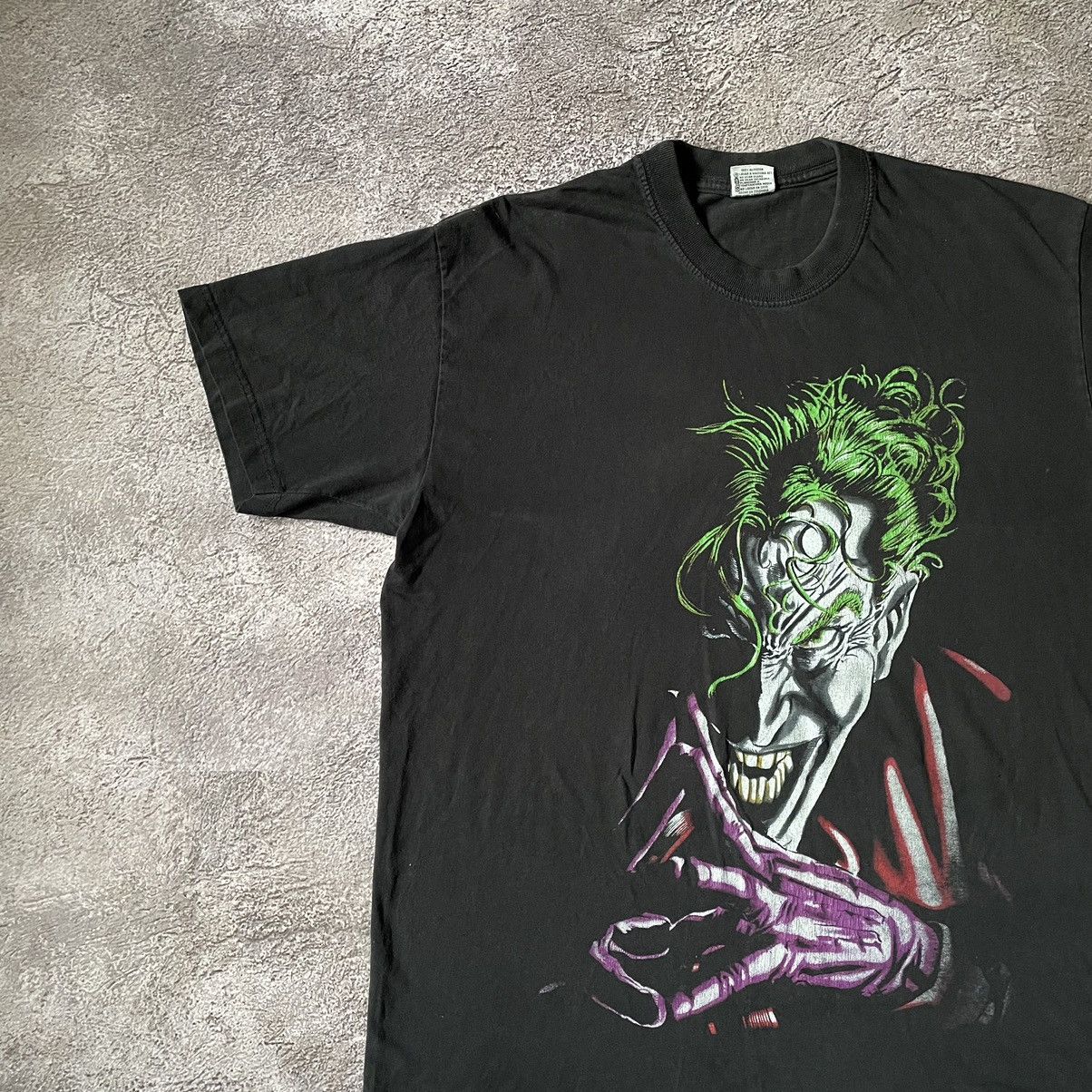Vintage Vintage 90s Joker Skeleton Graphic Tee Grunge Punk Boxy XL Size US XL / EU 56 / 4 - 4 Thumbnail
