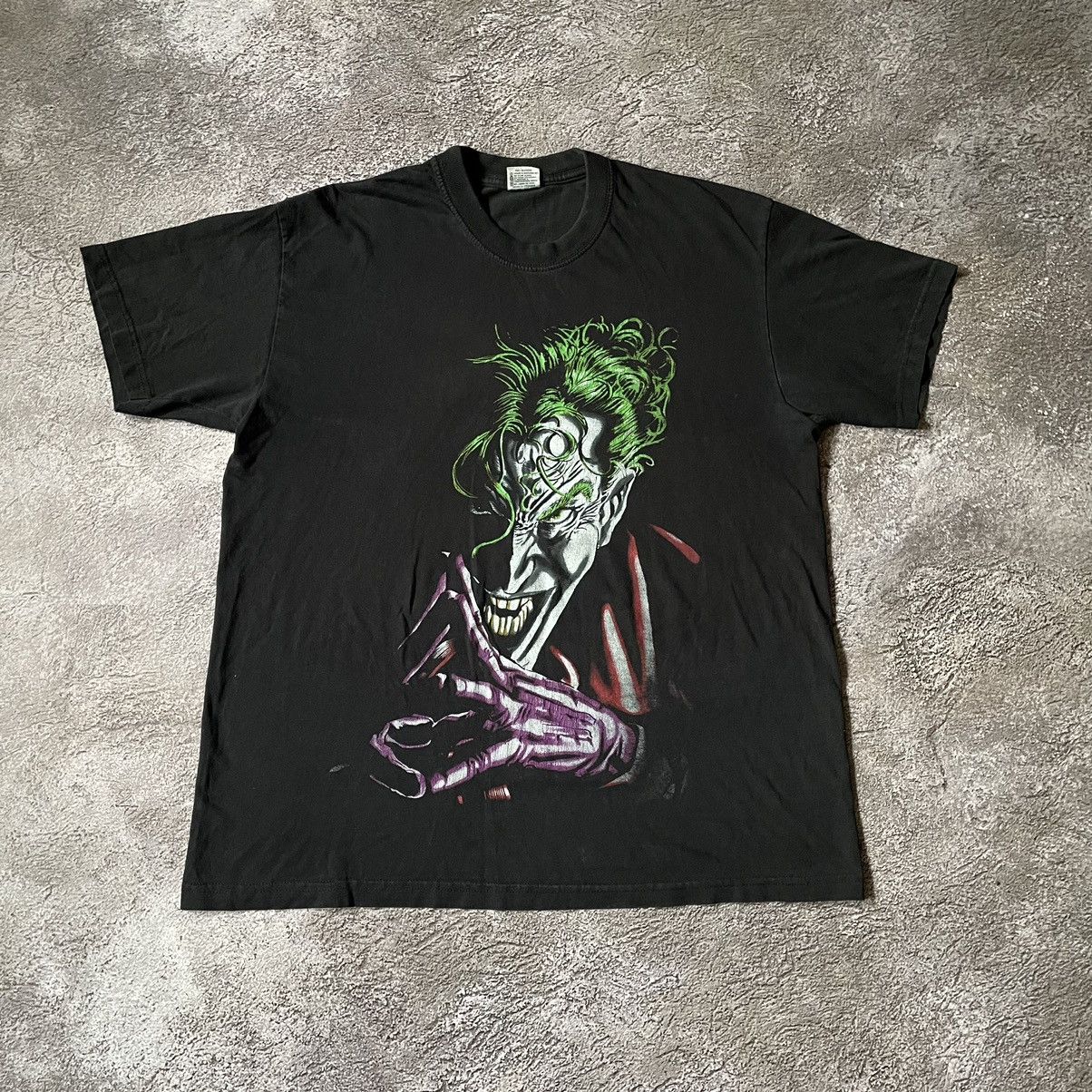 Vintage Vintage 90s Joker Skeleton Graphic Tee Grunge Punk Boxy XL Size US XL / EU 56 / 4 - 2 Thumbnail