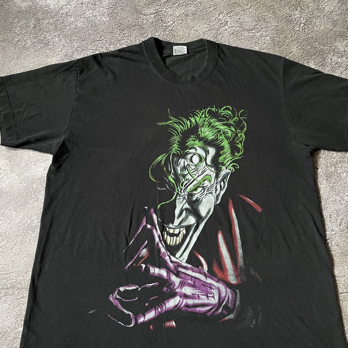 Vintage Vintage 90s Joker Skeleton Graphic Tee Grunge Punk Boxy XL Size US XL / EU 56 / 4 - 5 Thumbnail