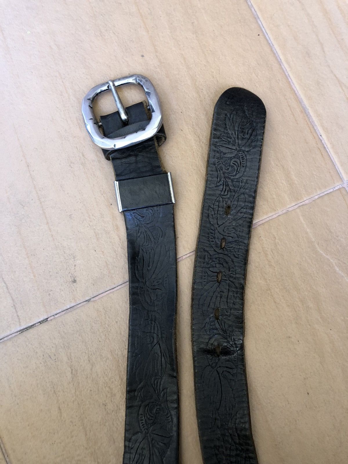 Cowboy Equipment Vintage Tooled Leather Cowboy Fashion Buckle Belts