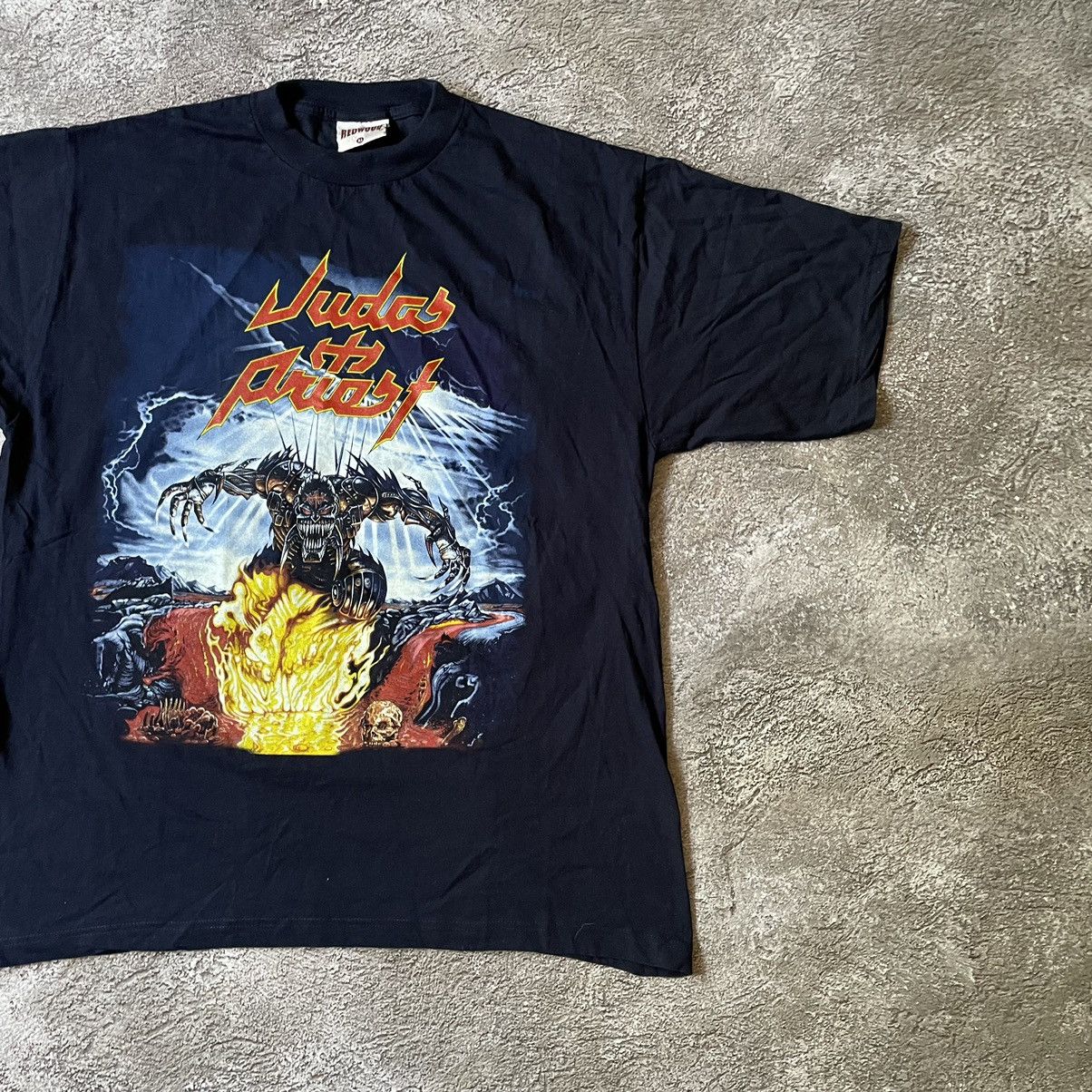 Band Tees Vintage 90s JUDAS PRIEST FACE MONSTER CREEPY XL Size US XL / EU 56 / 4 - 2 Thumbnail