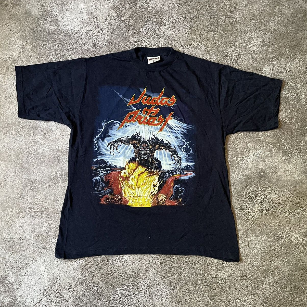 Band Tees Vintage 90s JUDAS PRIEST FACE MONSTER CREEPY XL Size US XL / EU 56 / 4 - 3 Thumbnail