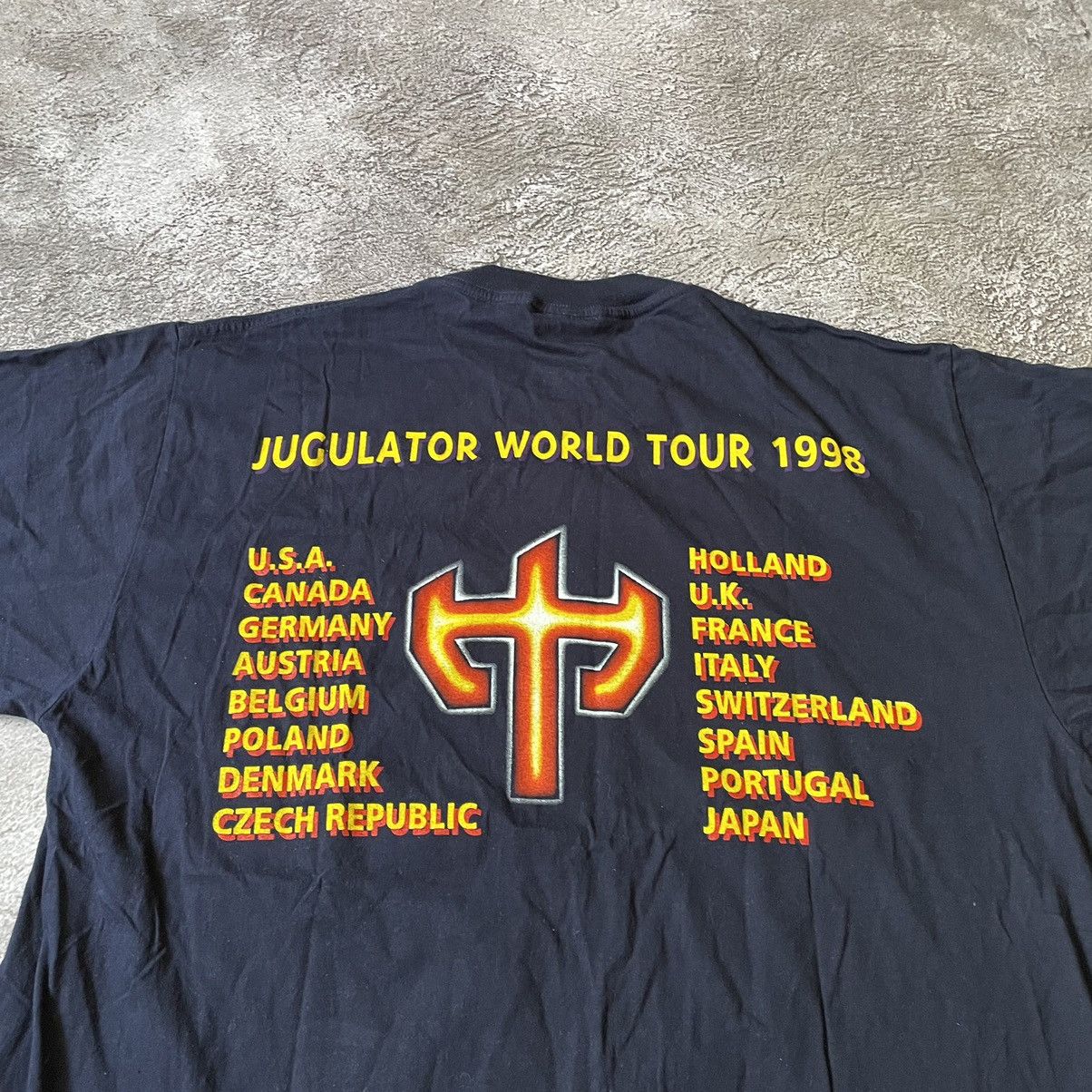 Band Tees Vintage 90s JUDAS PRIEST FACE MONSTER CREEPY XL Size US XL / EU 56 / 4 - 10 Thumbnail