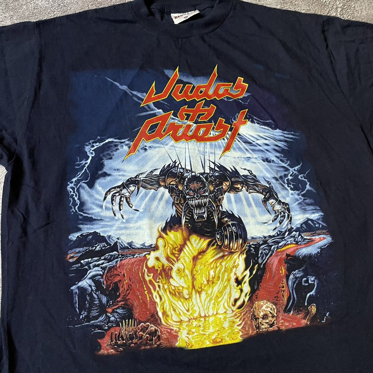 Band Tees Vintage 90s JUDAS PRIEST FACE MONSTER CREEPY XL Size US XL / EU 56 / 4 - 6 Thumbnail