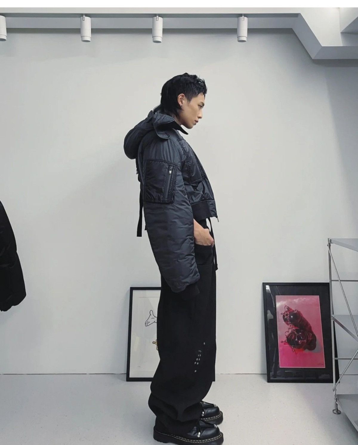 image of Kiko Kostadinov 22Fw Antharas Wide Pants in Black, Men's (Size 30)