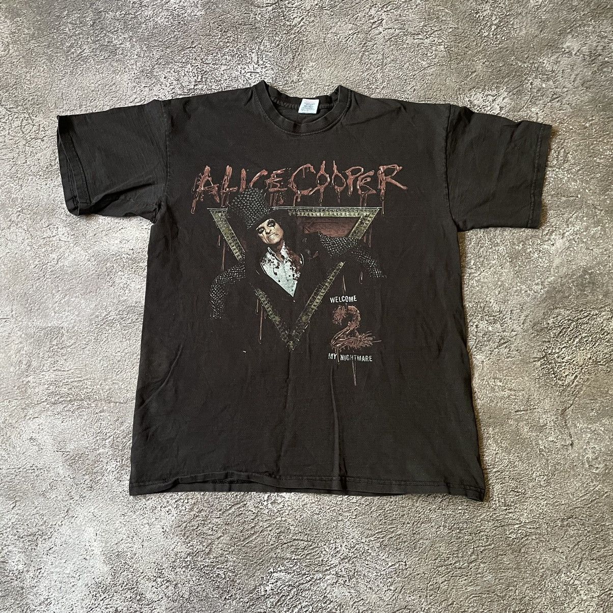 Vintage Vintage 90s Alice Cooper Band Tee Graphic Grunge Wide Leg L Size US L / EU 52-54 / 3 - 3 Thumbnail