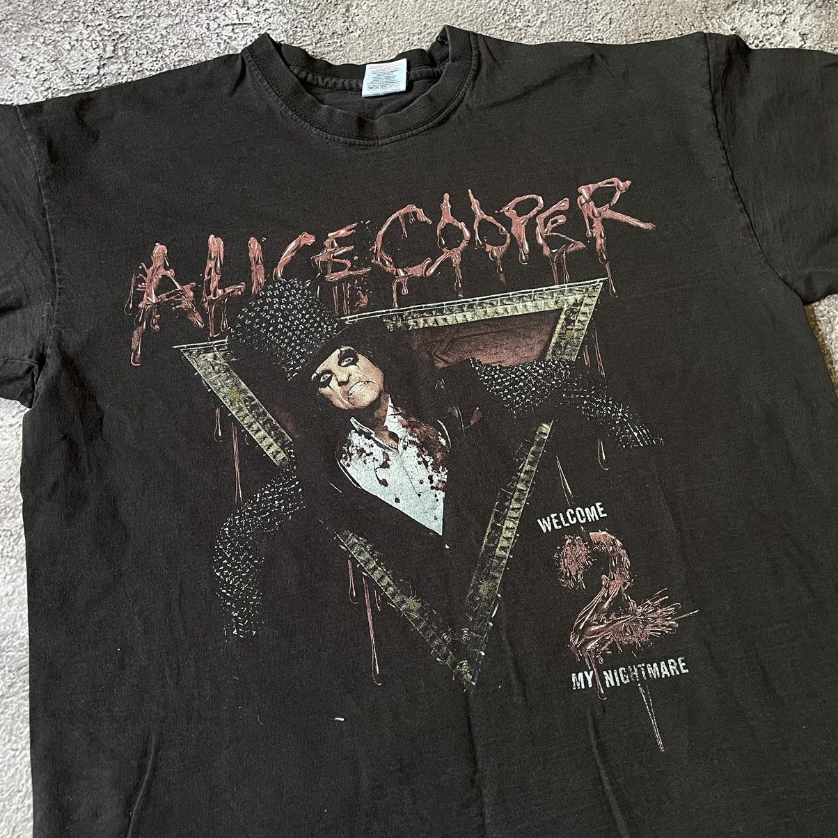 Vintage Vintage 90s Alice Cooper Band Tee Graphic Grunge Wide Leg L Size US L / EU 52-54 / 3 - 6 Thumbnail