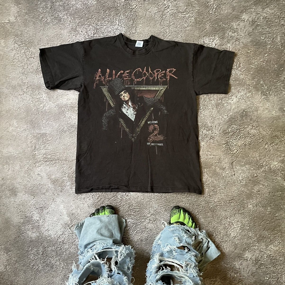Vintage Vintage 90s Alice Cooper Band Tee Graphic Grunge Wide Leg L Size US L / EU 52-54 / 3 - 1 Thumbnail