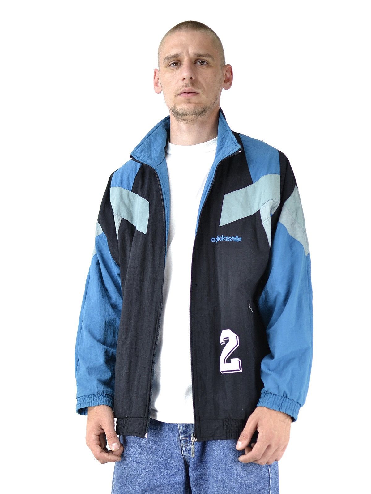 Adidas Vintage Adidas Light Nylon Track Jacket Size US L / EU 52-54 / 3 - 10 Thumbnail