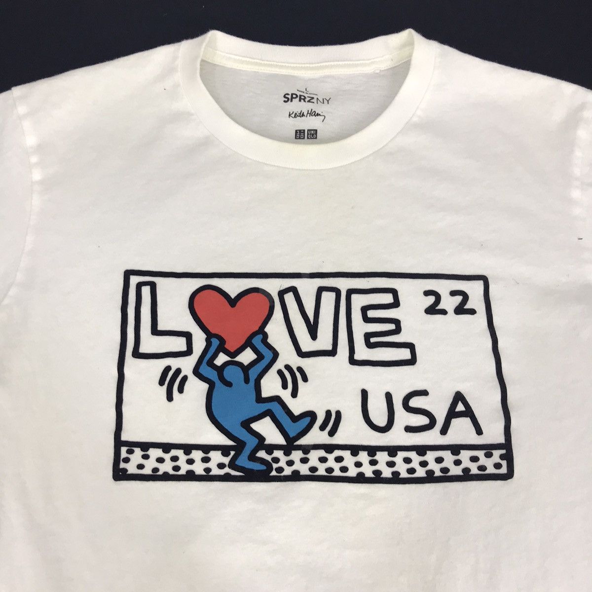 Japanese Brand SPRZNY Keith Haring Love USA Box Logo Design Printed Style Size US M / EU 48-50 / 2 - 2 Thumbnail