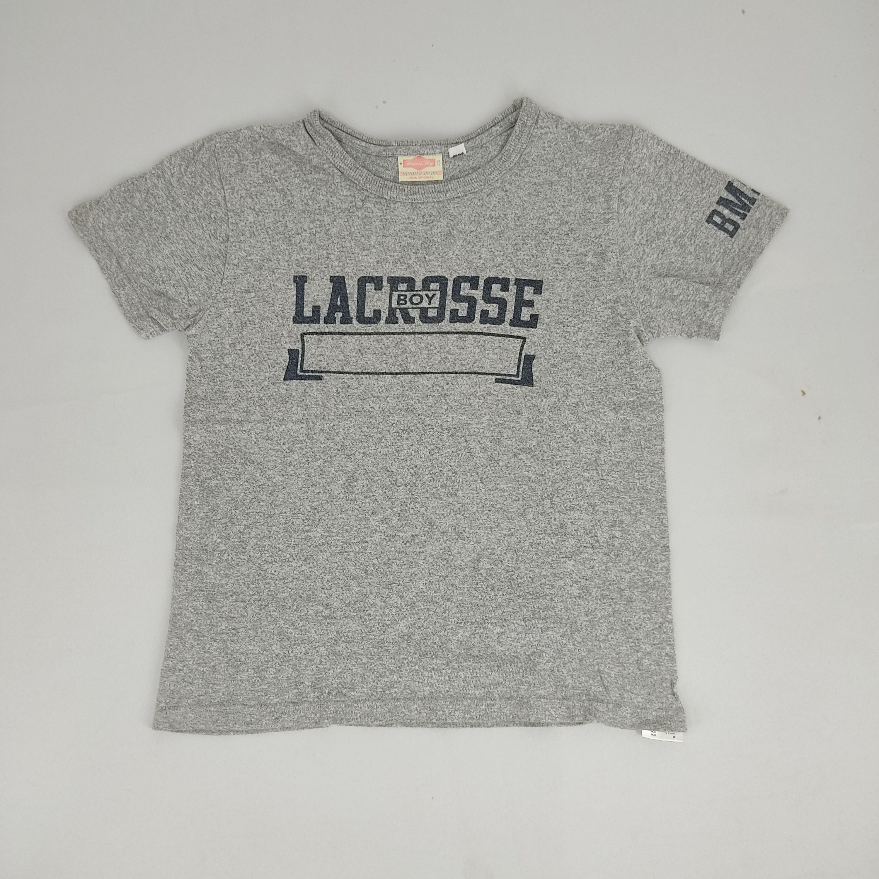 Japanese Brand Vintage Beams Boys Lacrosse #8 Spell Out Tee Size XS / US 0-2 / IT 36-38 - 1 Thumbnail