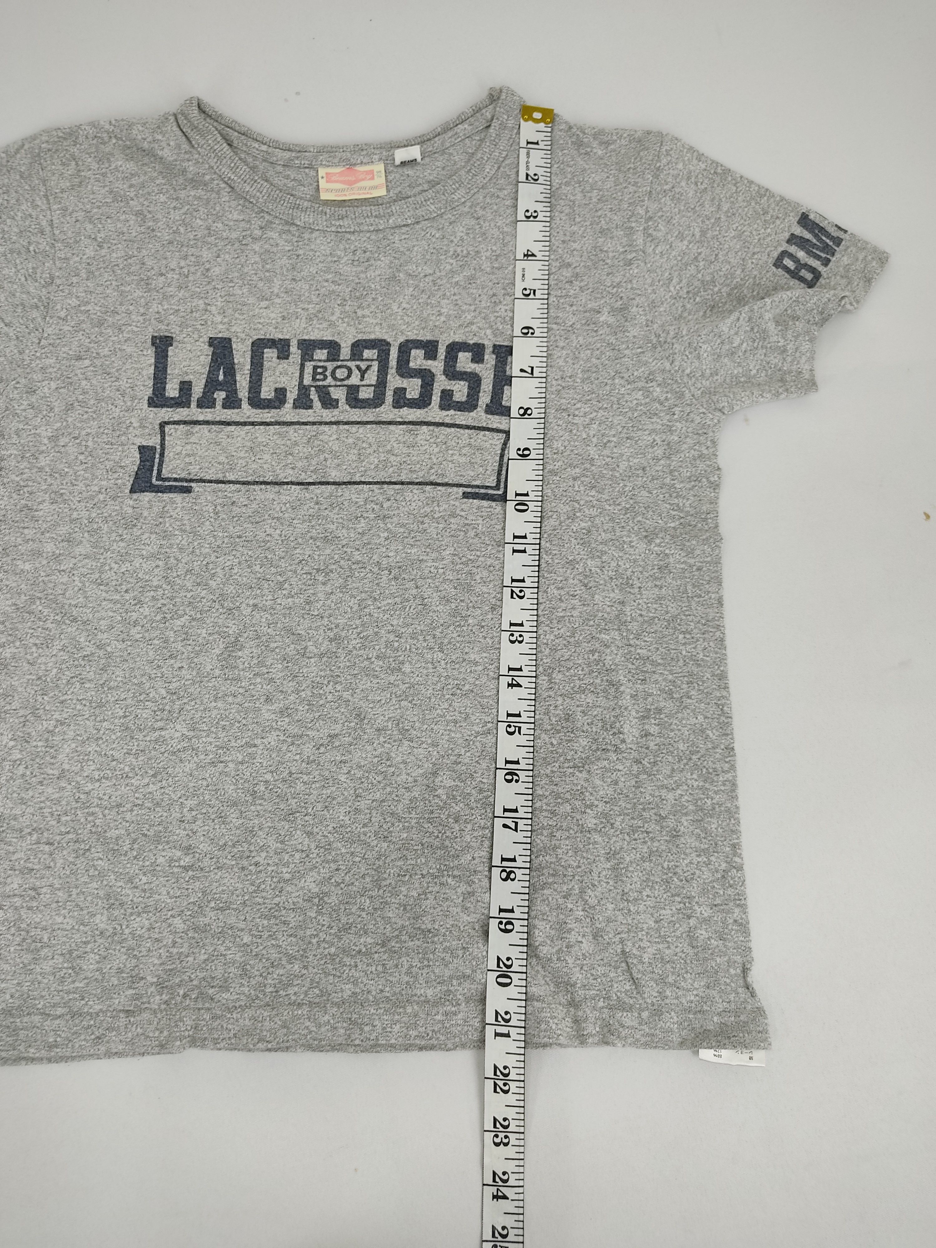 Japanese Brand Vintage Beams Boys Lacrosse #8 Spell Out Tee Size XS / US 0-2 / IT 36-38 - 7 Thumbnail