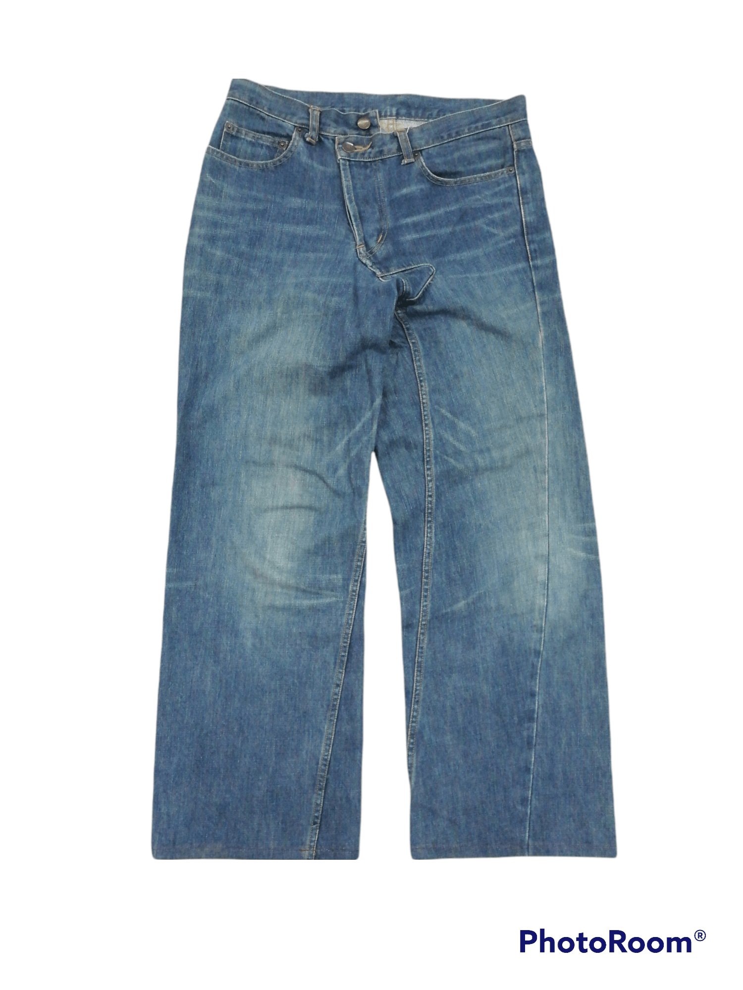 Maison MIHARA YASUHIRO Miharayasuhiro Asymmetric Waist Erd Denim Pants Size US 31 - 1 Thumbnail