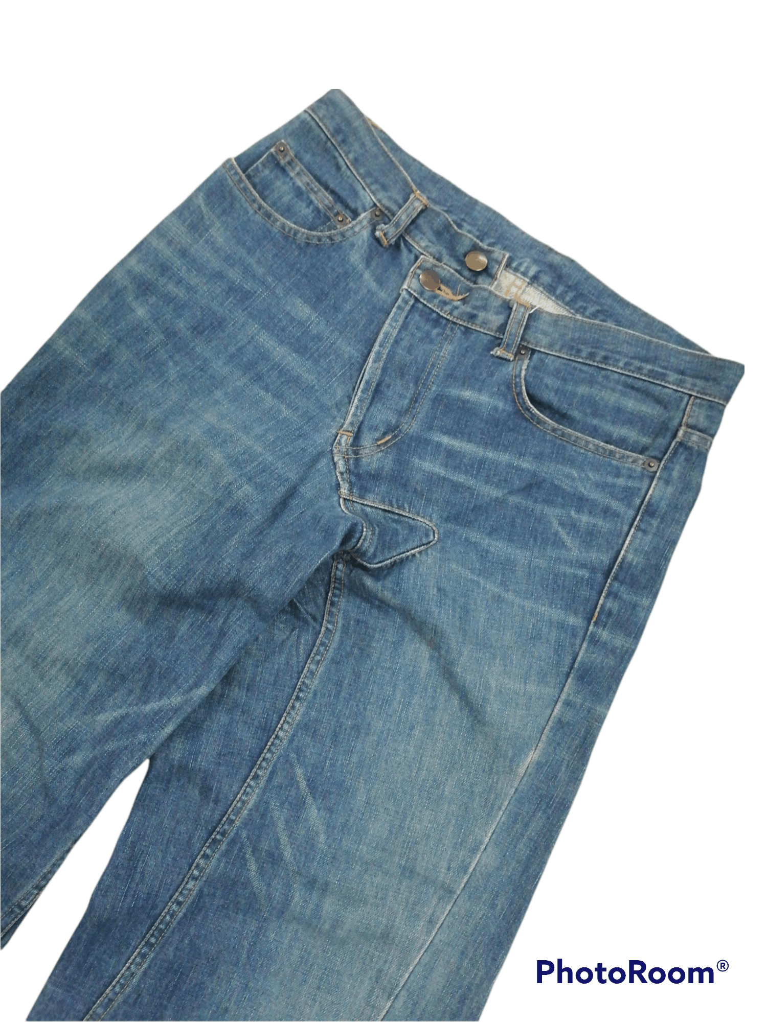 Maison MIHARA YASUHIRO Miharayasuhiro Asymmetric Waist Erd Denim Pants Size US 31 - 3 Thumbnail