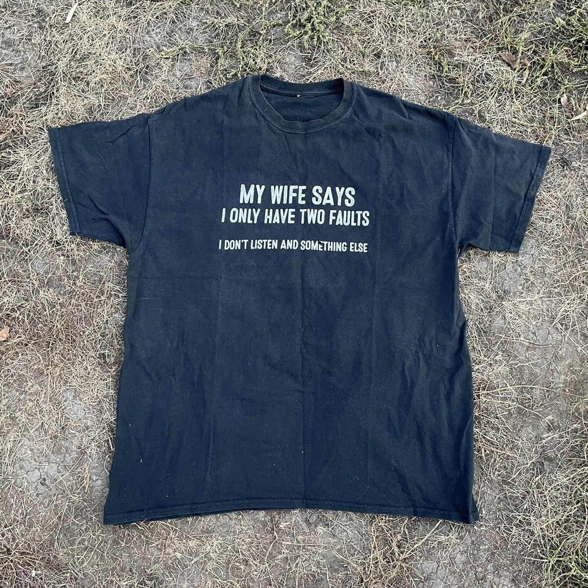 Vintage Vintage Y2K Adult Tee Wife Says Tits Comedy L Size US L / EU 52-54 / 3 - 1 Thumbnail