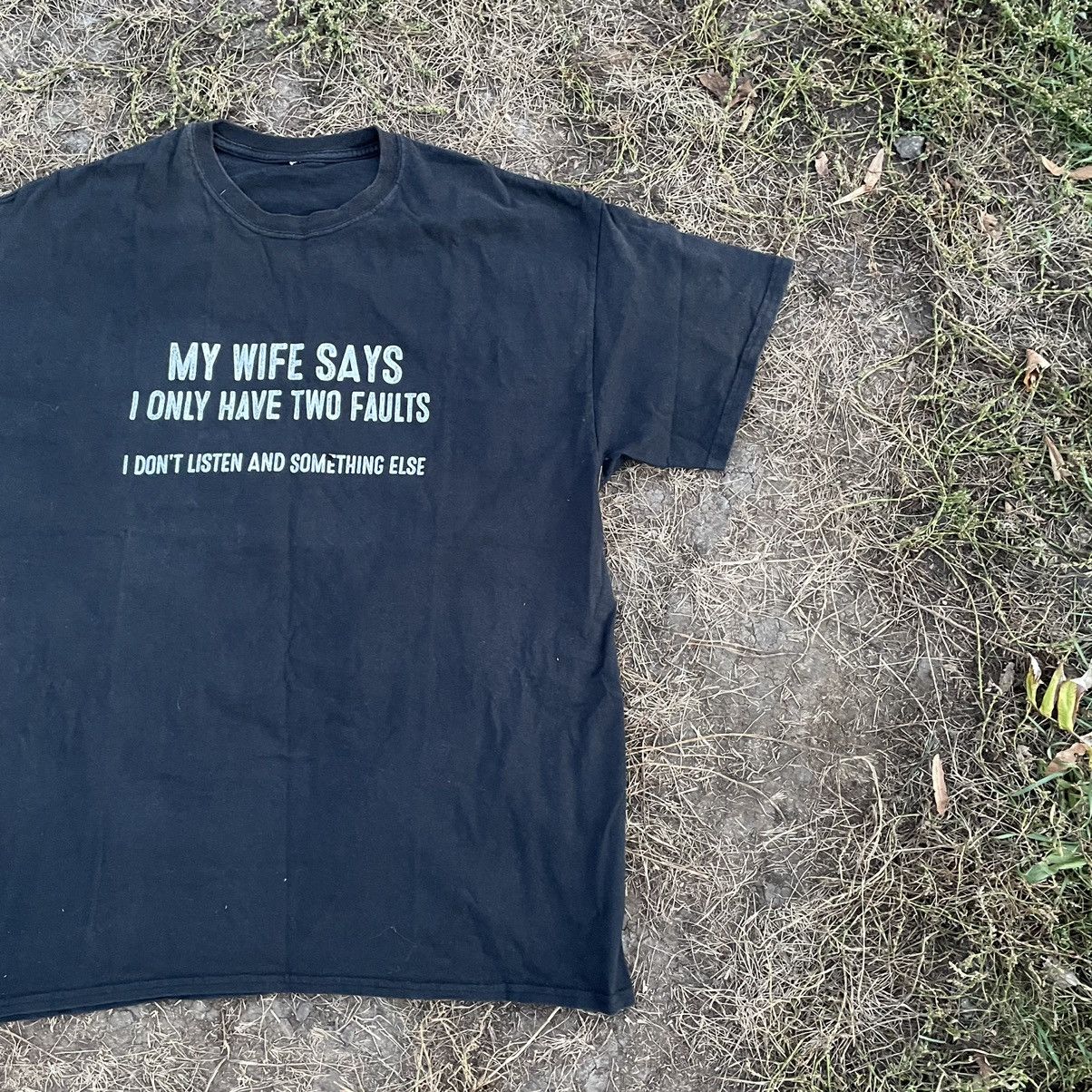 Vintage Vintage Y2K Adult Tee Wife Says Tits Comedy L Size US L / EU 52-54 / 3 - 2 Thumbnail