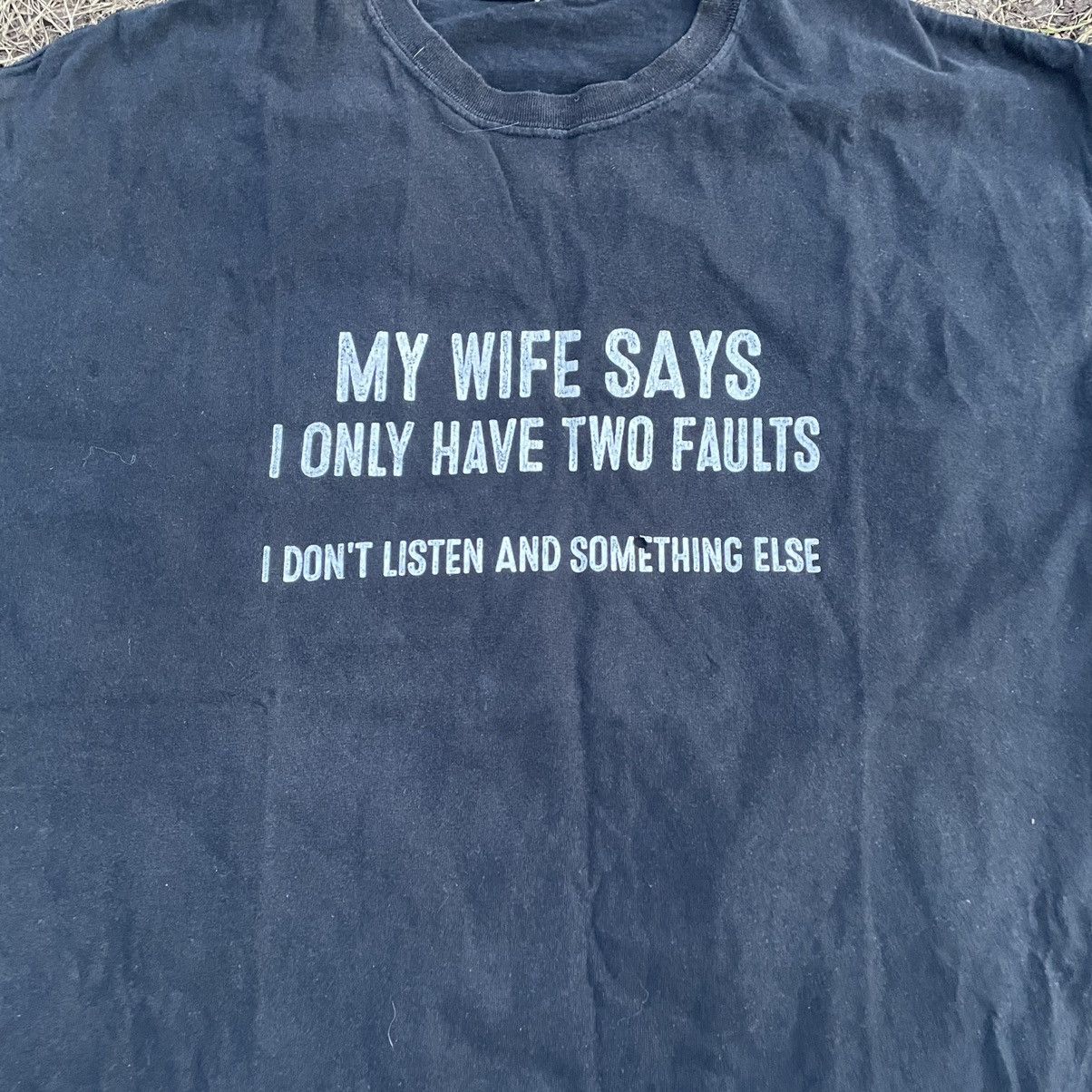 Vintage Vintage Y2K Adult Tee Wife Says Tits Comedy L Size US L / EU 52-54 / 3 - 4 Thumbnail