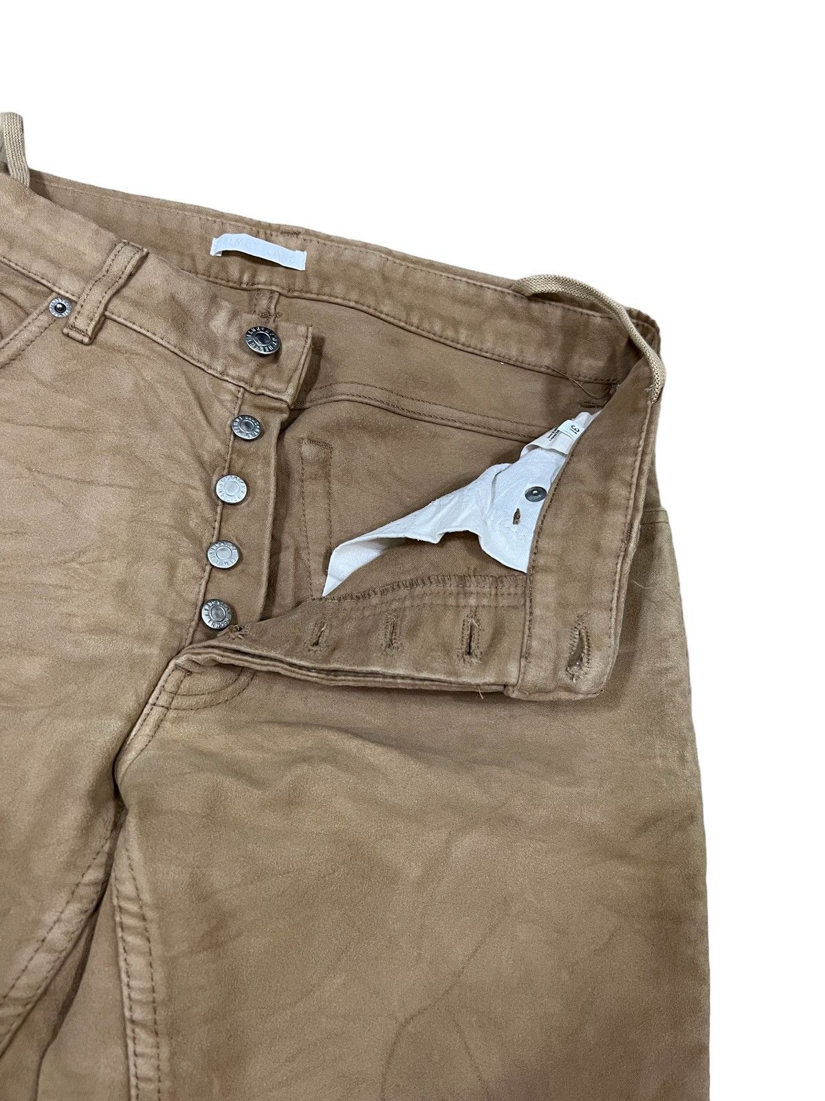 Helmut Lang GRAIL🔥90s Helmut Lang Moleskin Bondage Biker Denim Pants Size US 29 - 6 Thumbnail
