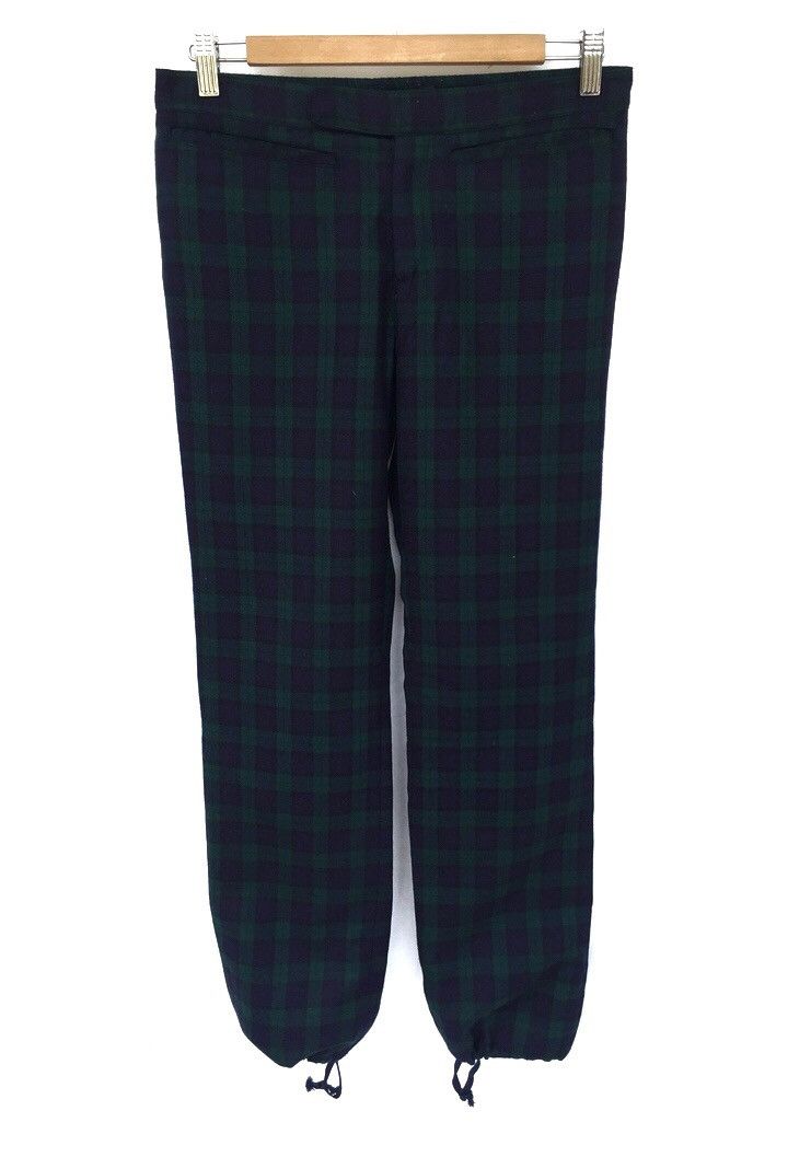 🇯🇵 Made Checked Plaid Drawstring Leg Wool Pants