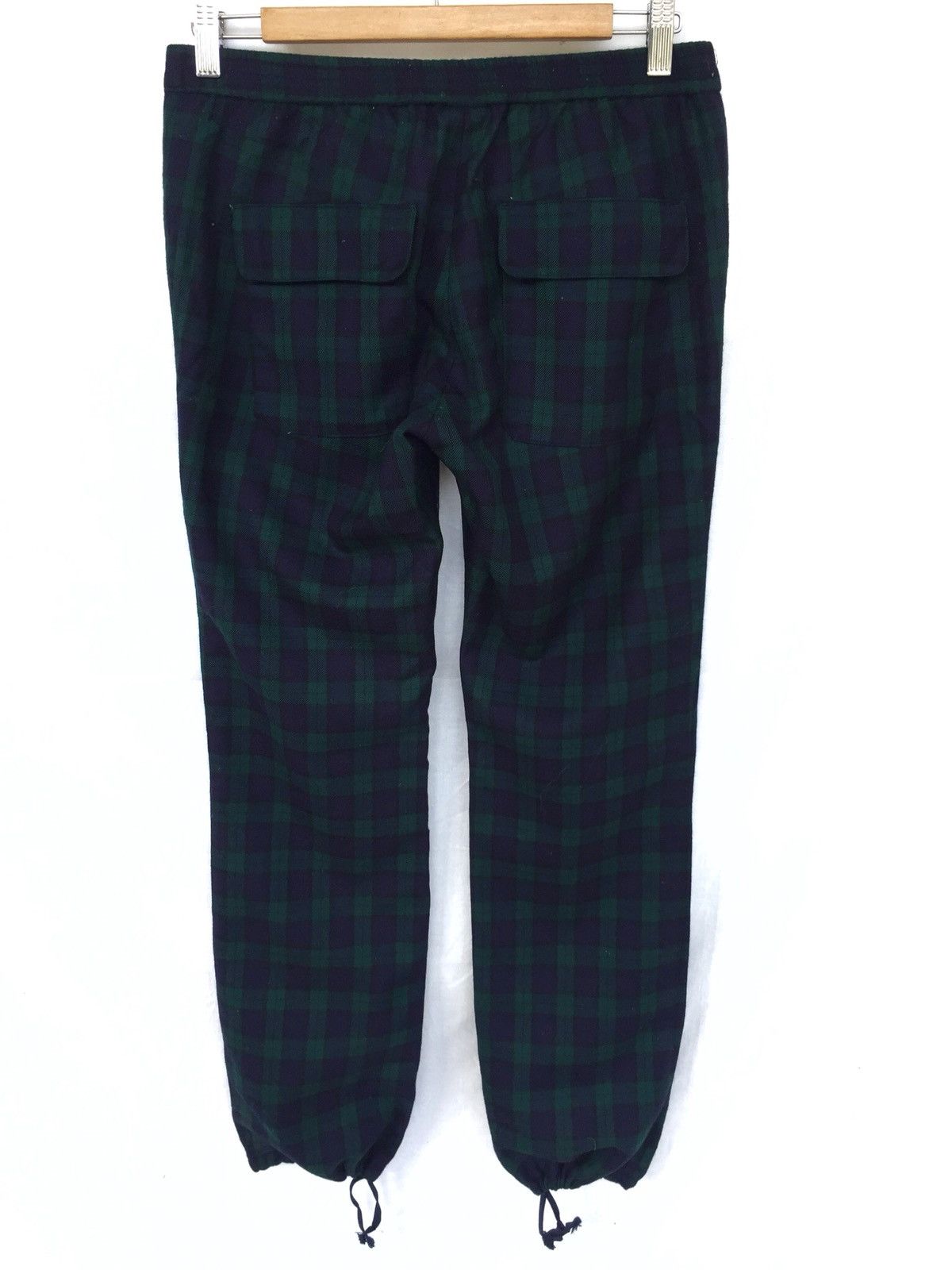 SHIPS 🇯🇵 Made Checked Plaid Drawstring Leg Wool Pants Size US 30 / EU 46 - 3 Thumbnail