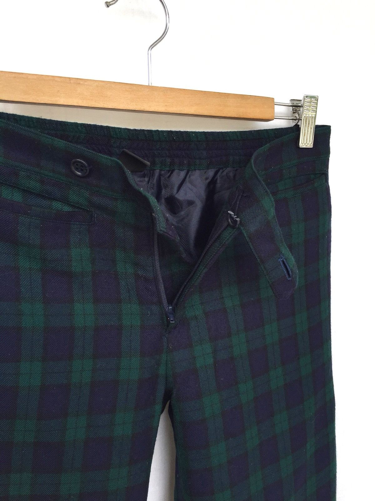 SHIPS 🇯🇵 Made Checked Plaid Drawstring Leg Wool Pants Size US 30 / EU 46 - 5 Thumbnail