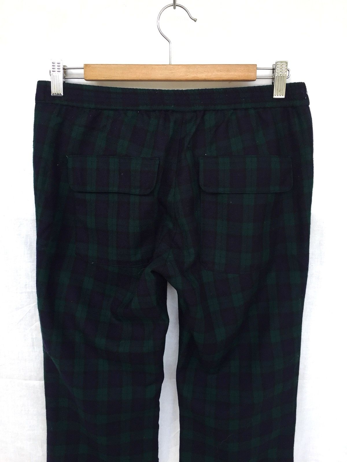 SHIPS 🇯🇵 Made Checked Plaid Drawstring Leg Wool Pants Size US 30 / EU 46 - 4 Thumbnail