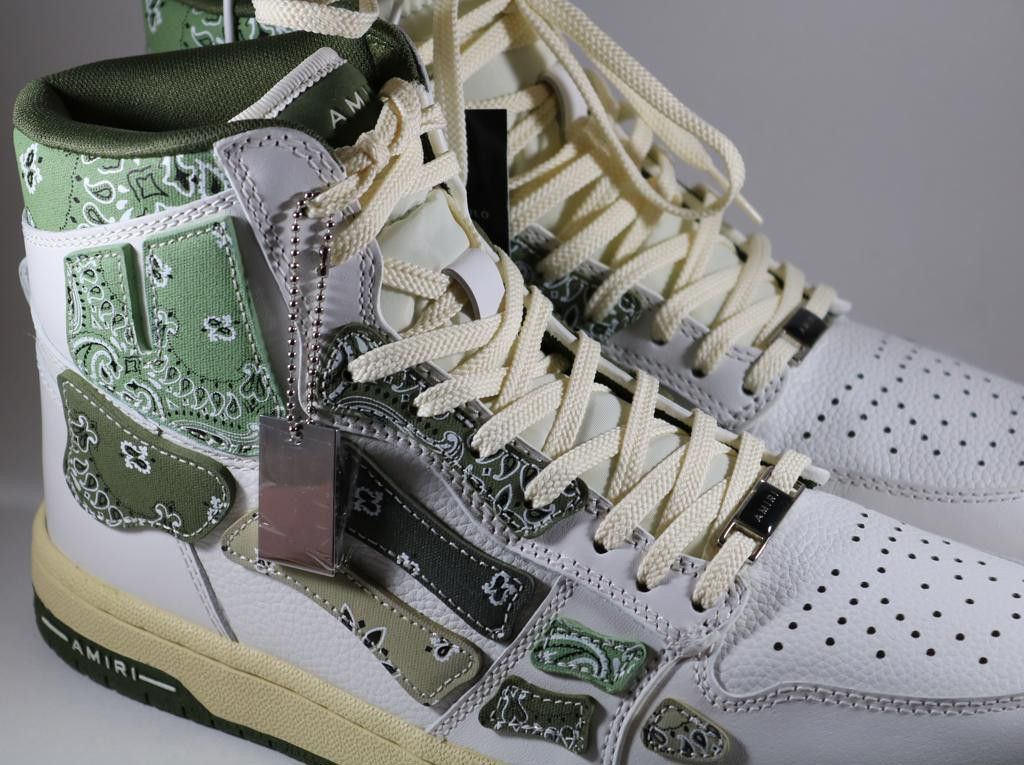 Amiri Skel Top Bandana Print Hi Sneakers 42 43