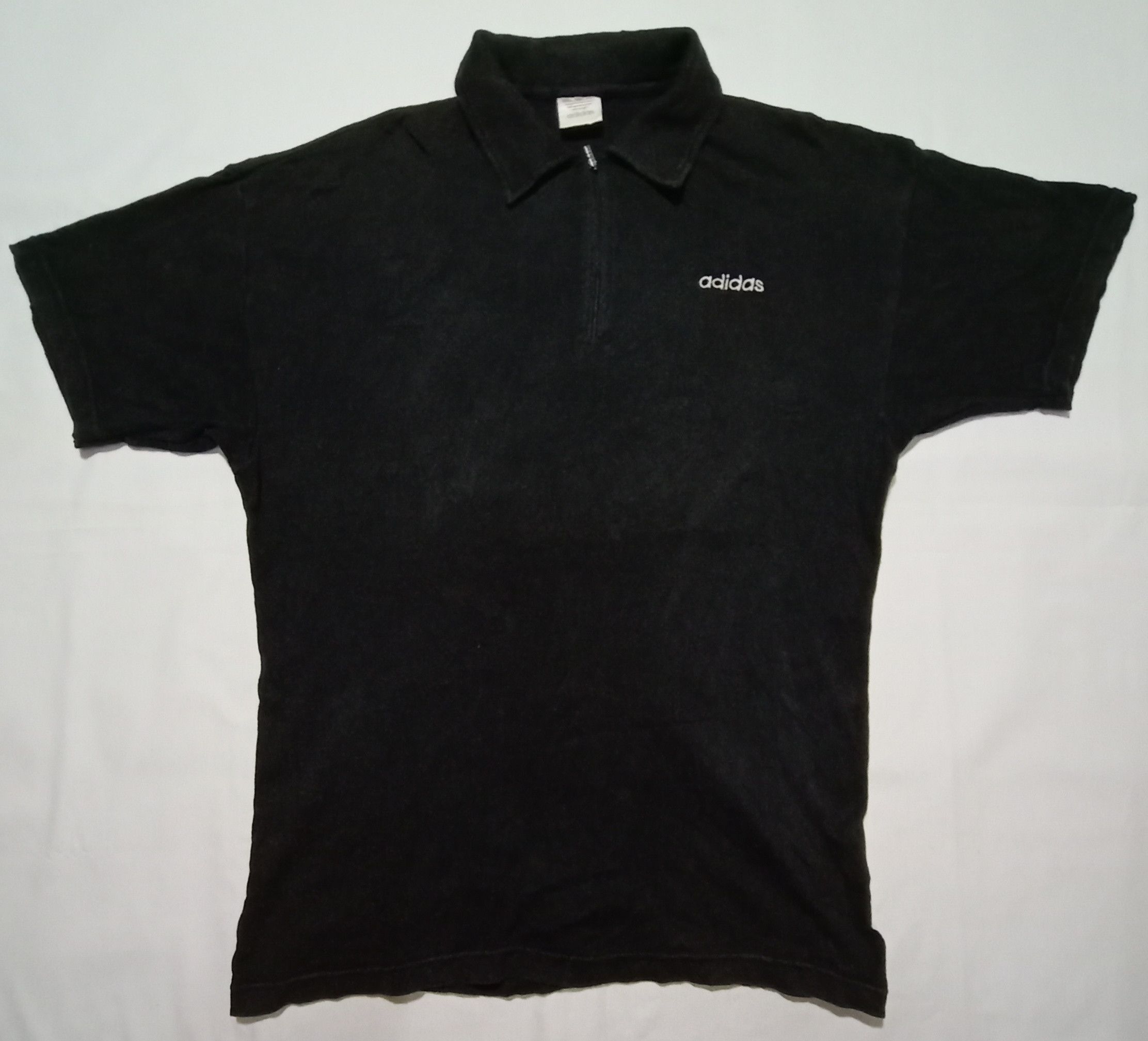 Adidas × Vintage Vintage Adidas Polo Tee Embroidery Spell Out Logo Size US L / EU 52-54 / 3 - 1 Thumbnail