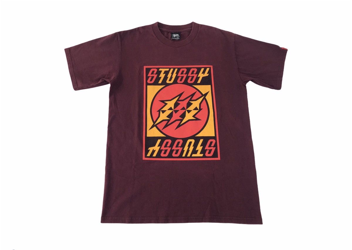 image of Hype x Stussy Strike Big Box Logo Printed Tee, Men's (Size Small)