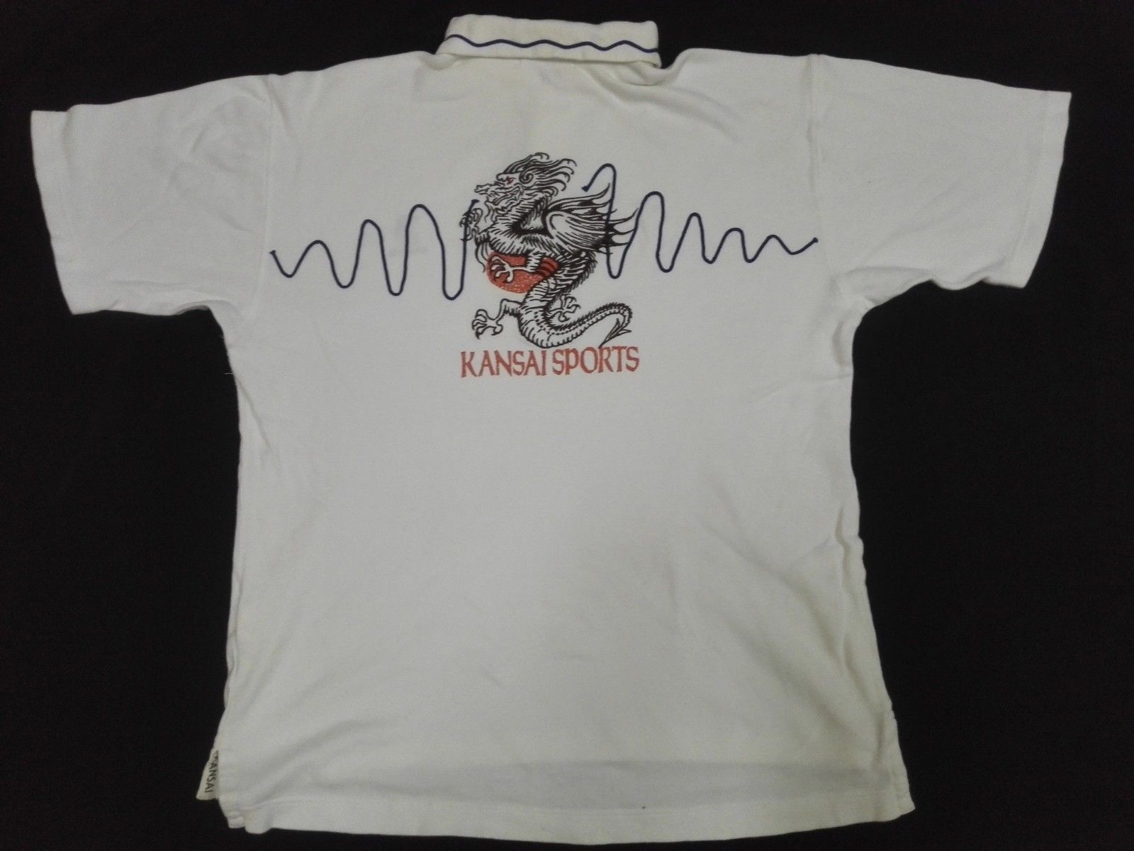Japanese Brand KANSAI YAMAMOTO Sports Polo Dragon Embroidery Tee Size US L / EU 52-54 / 3 - 1 Thumbnail