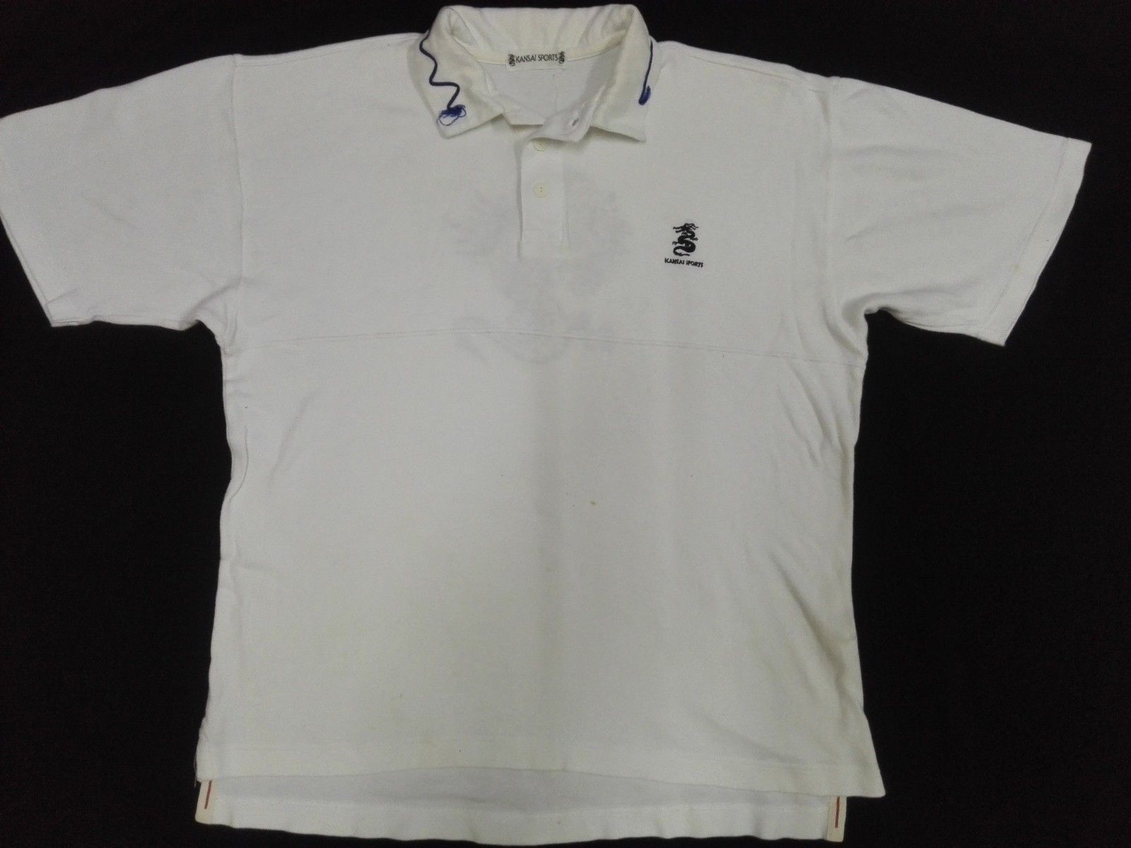 Japanese Brand KANSAI YAMAMOTO Sports Polo Dragon Embroidery Tee Size US L / EU 52-54 / 3 - 2 Thumbnail