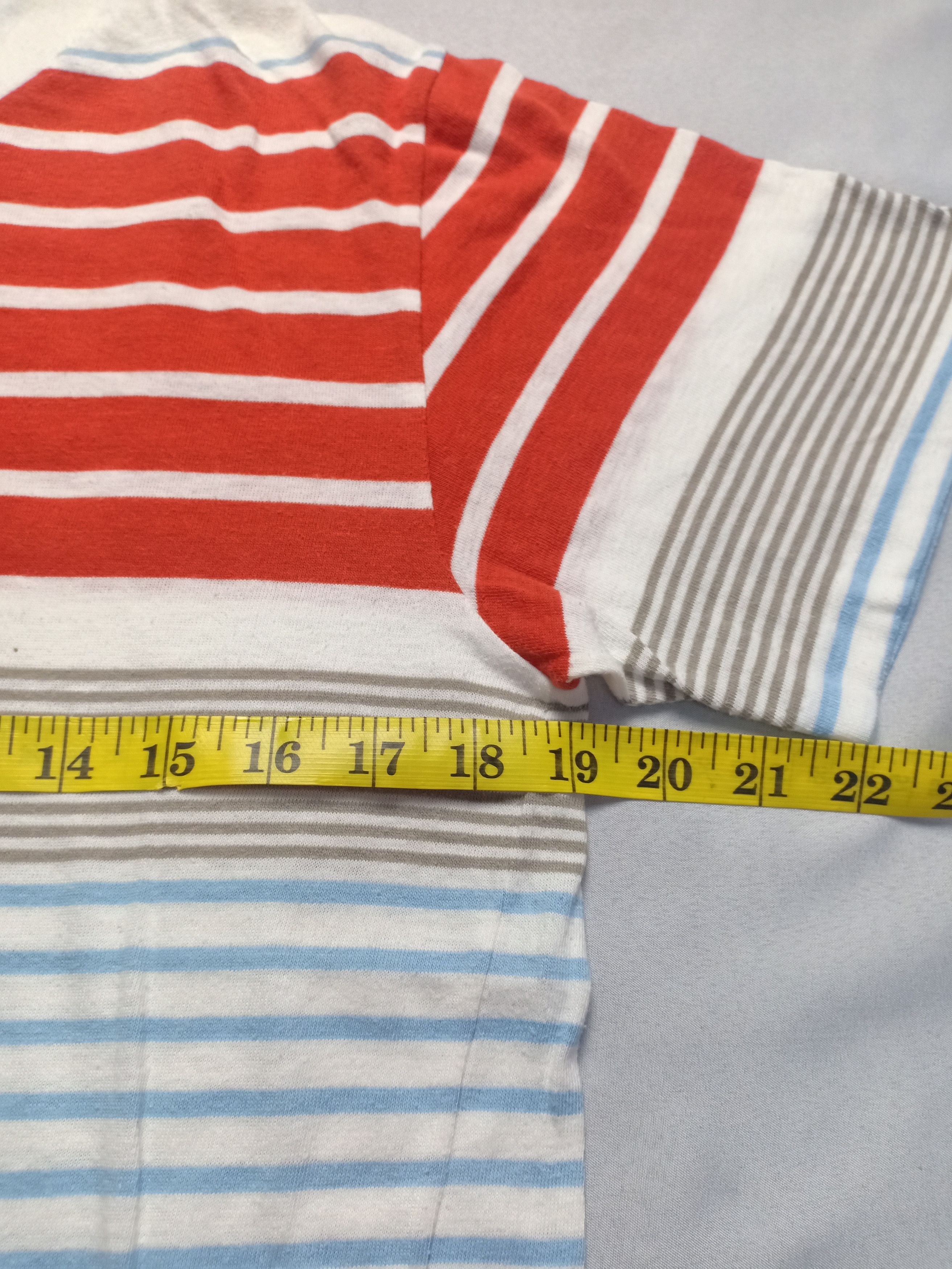 Hang Ten Vintage 70s 80s Hang Ten Striped Suffer / Skate Tee Size US S / EU 44-46 / 1 - 7 Thumbnail