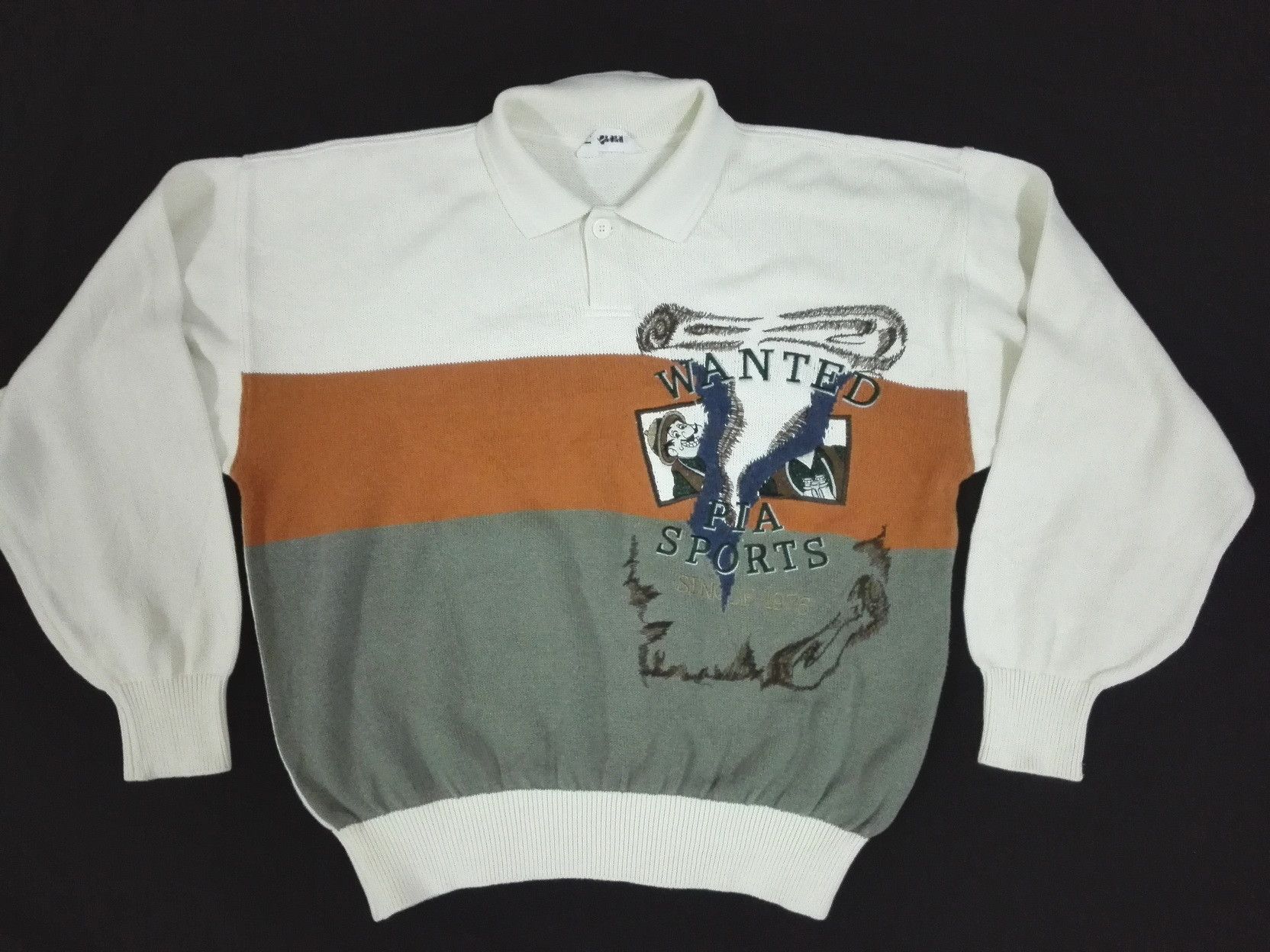 Japanese Brand × Vintage VINTAGE 90s PIA SPORTS Big Logo Embroidery Sweatshirt Size US M / EU 48-50 / 2 - 1 Thumbnail