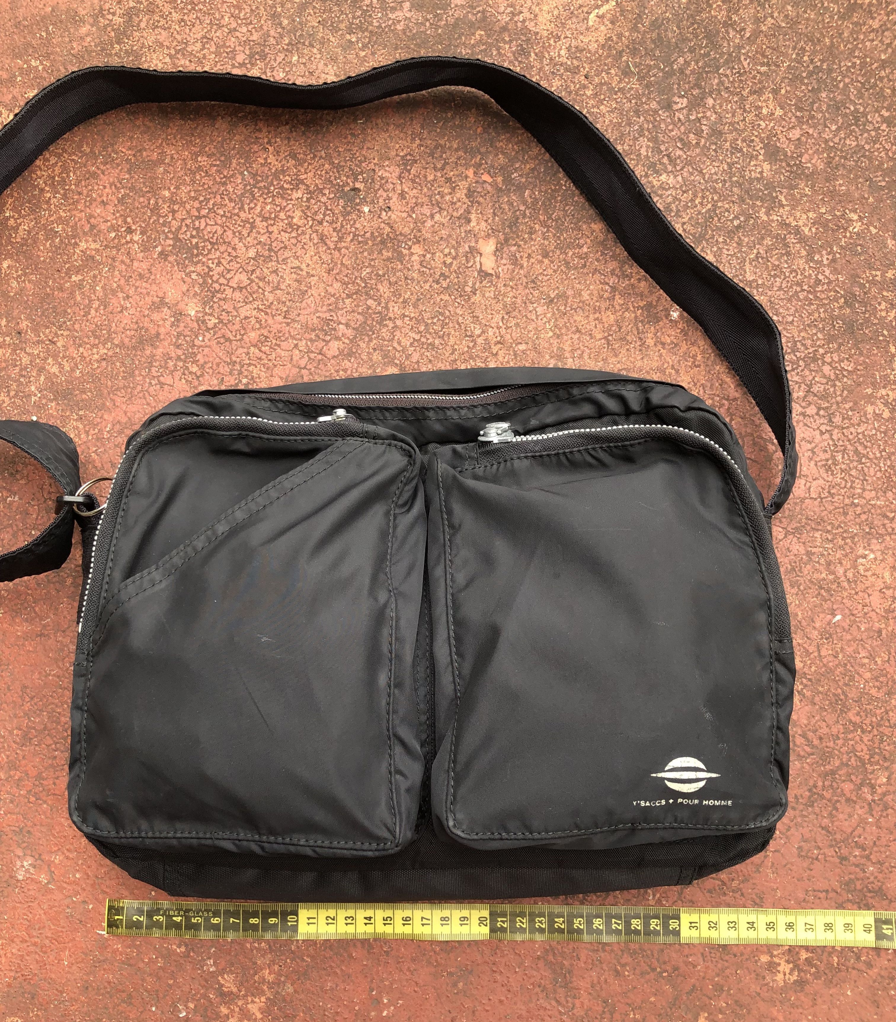Yohji Yamamoto RARE🔥VINTAGE YOHJI Y’SACCS + POUR HOMME SMALL MESSENGER BAG Size ONE SIZE - 12 Thumbnail
