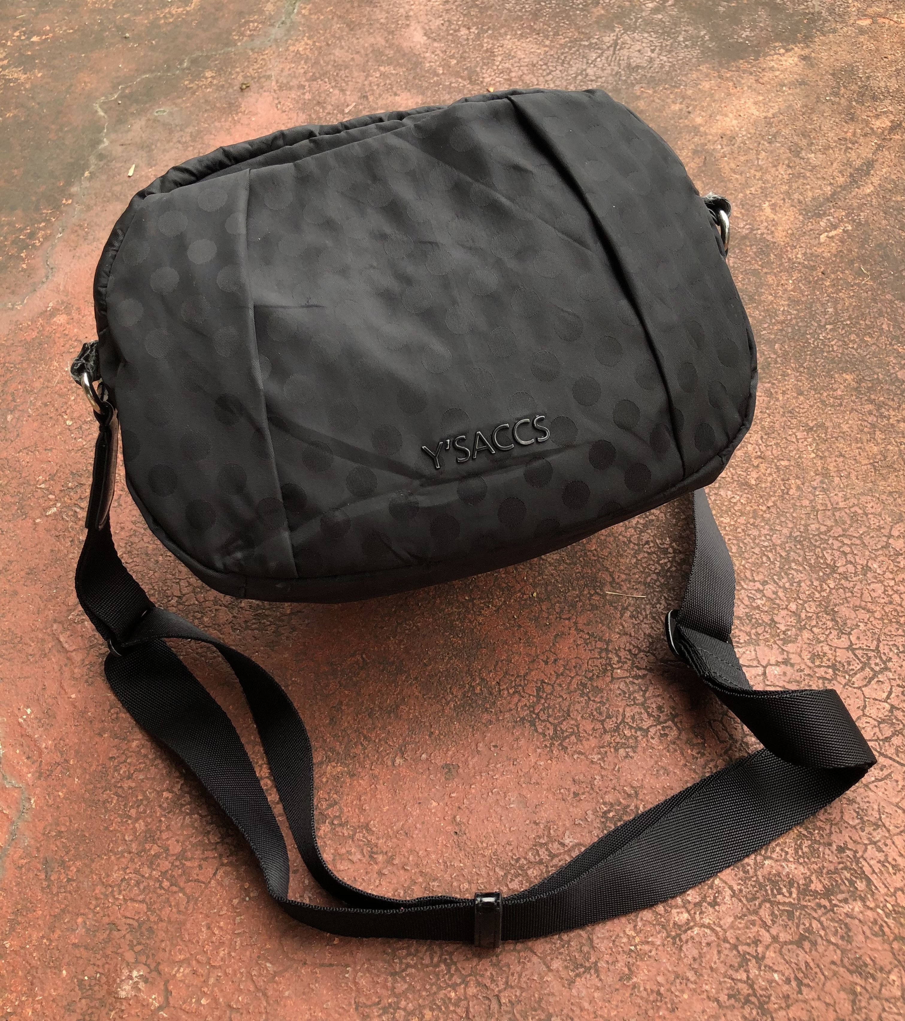 Yohji Yamamoto RARE🔥VINTAGE YOHJI Y’SACCS POLKA DOTS SPELL OUT SLING BAG Size ONE SIZE - 2 Thumbnail