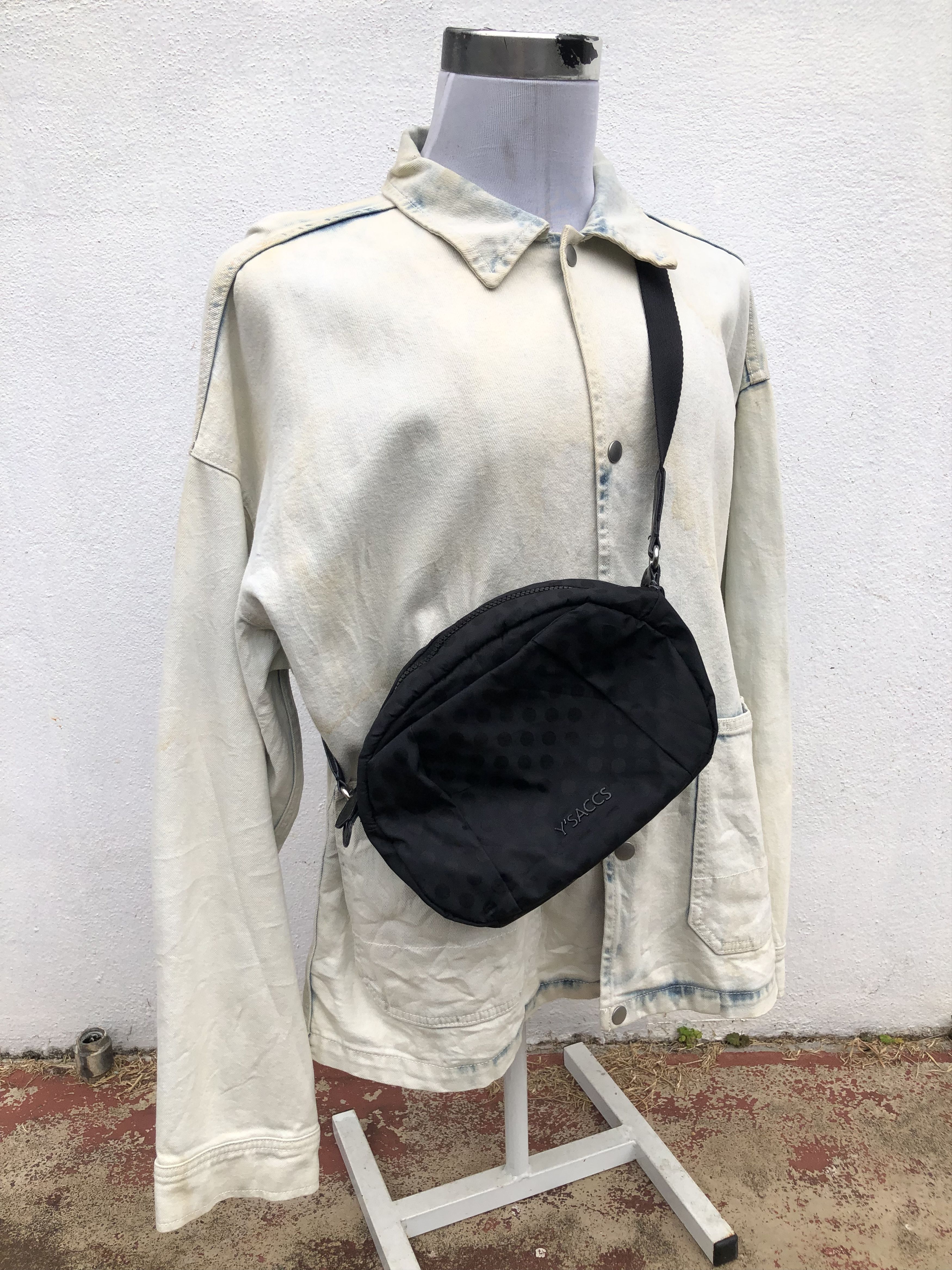 Yohji Yamamoto RARE🔥VINTAGE YOHJI Y’SACCS POLKA DOTS SPELL OUT SLING BAG Size ONE SIZE - 21 Thumbnail