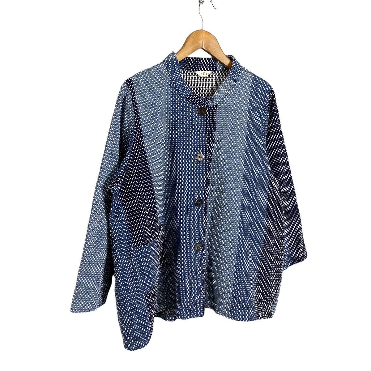 Blue Blue Japan × Indigo Indigo Sashiko Boro Jacket Size L / US 10 / IT 46 - 3 Thumbnail