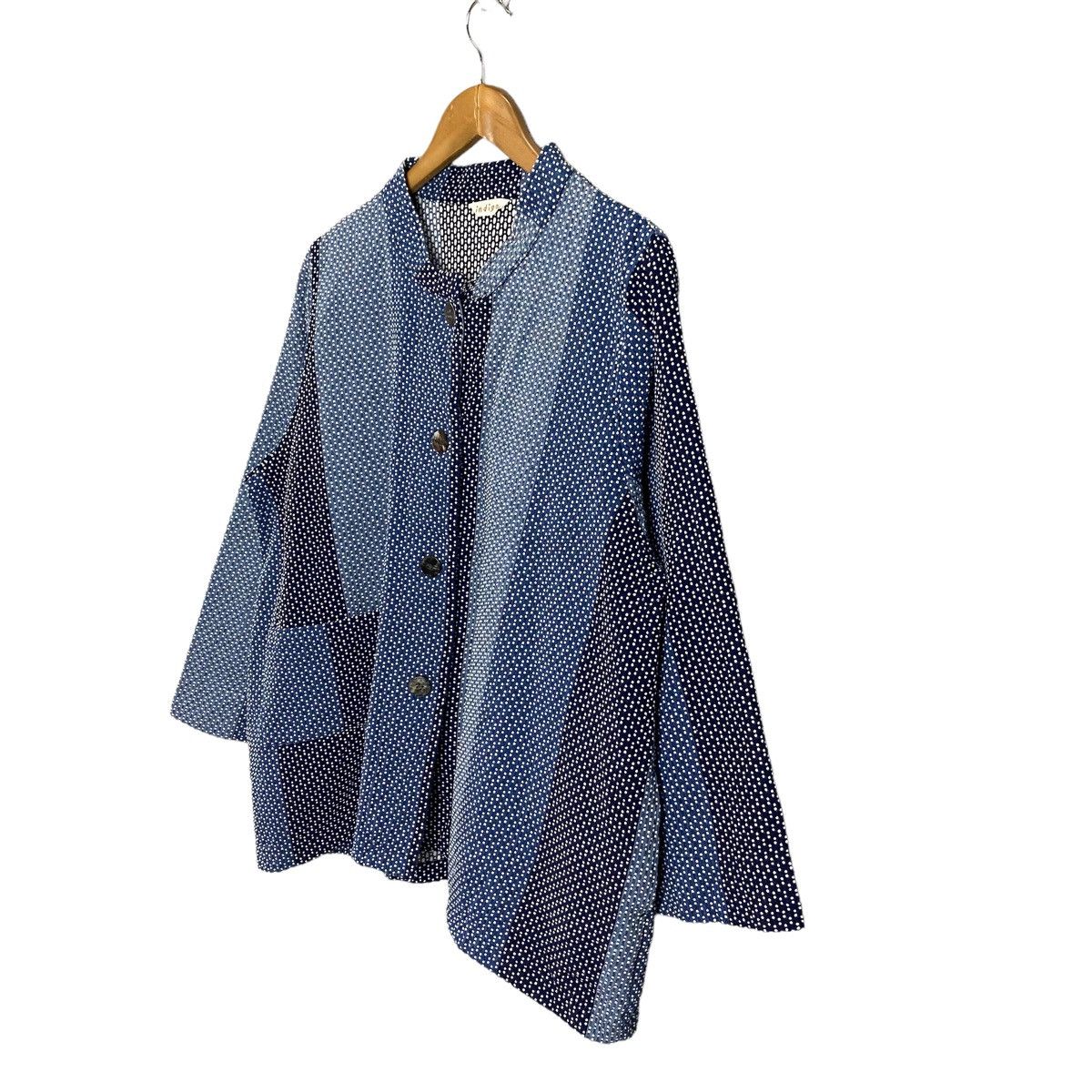 Blue Blue Japan × Indigo Indigo Sashiko Boro Jacket Size L / US 10 / IT 46 - 4 Thumbnail