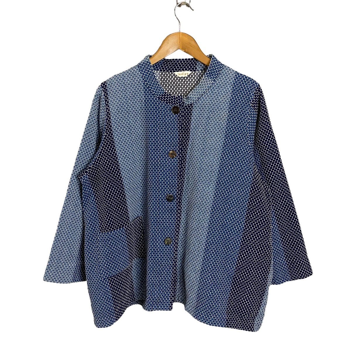 Blue Blue Japan × Indigo Indigo Sashiko Boro Jacket Size L / US 10 / IT 46 - 1 Thumbnail