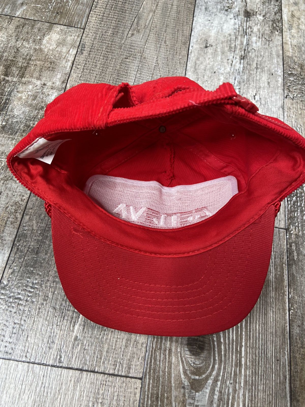 Vintage Crazy Vintage Corduroy Trucker Hat Geneva Red USA Y2K 90’s Size ONE SIZE - 3 Thumbnail