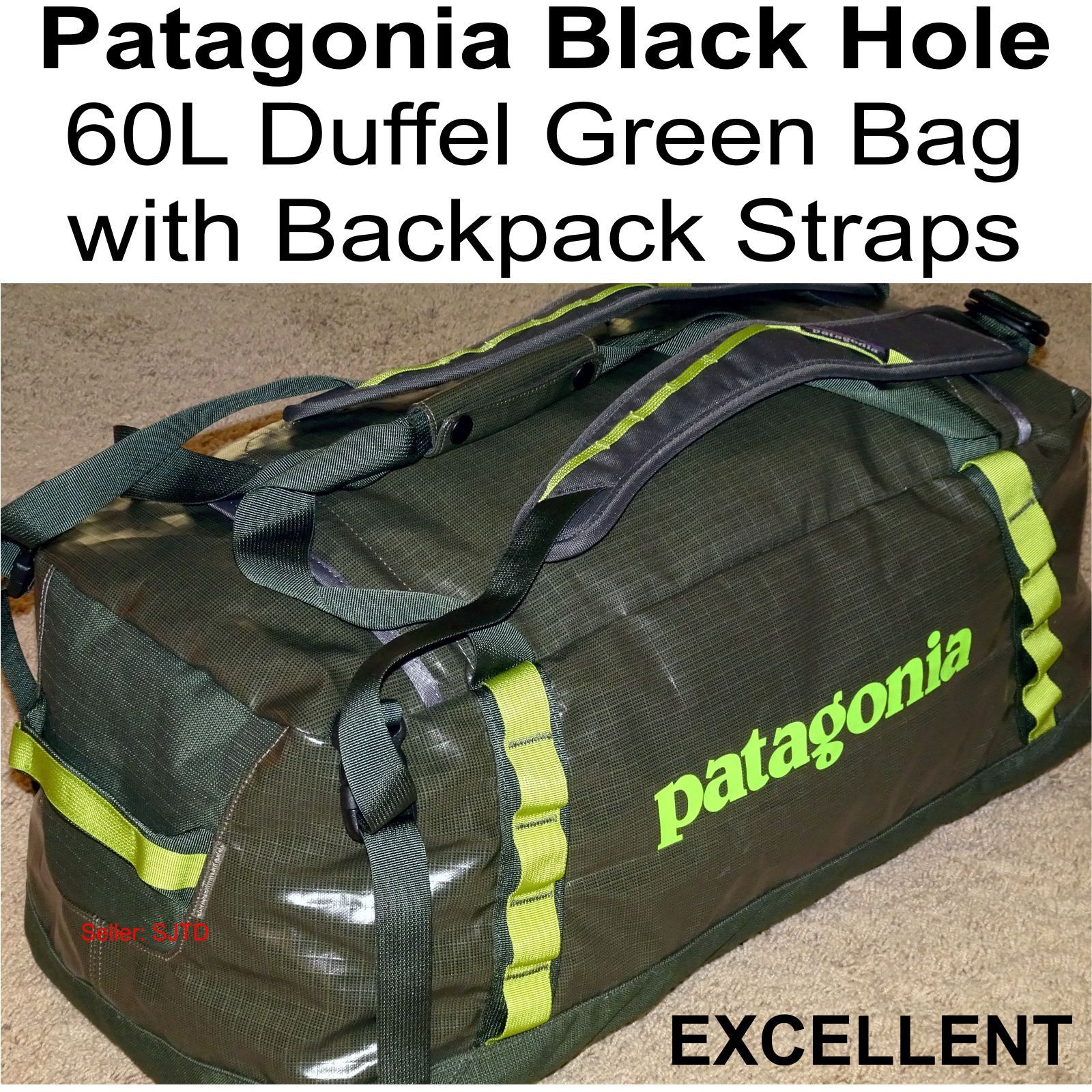 Patagonia Patagonia Black Hole 60L Duffel w/Backpack Straps GREEN Grailed