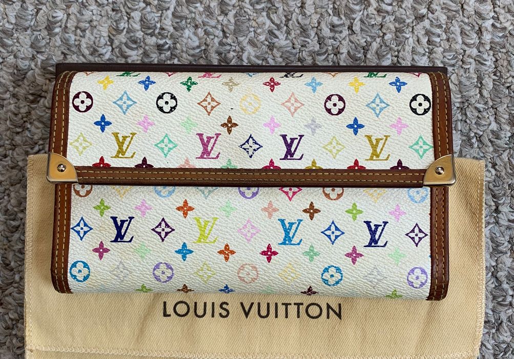 S/S 2003 Louis Vuitton x Takashi Murakami Multicolor Monogram Zippy Wallet