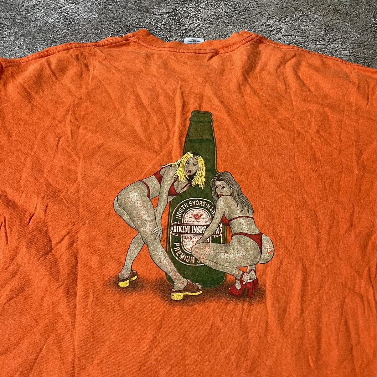 Vintage Vintage Y2K Orange Graphic Tee Funny Slogan Streetwear XXL Size US XXL / EU 58 / 5 - 5 Thumbnail