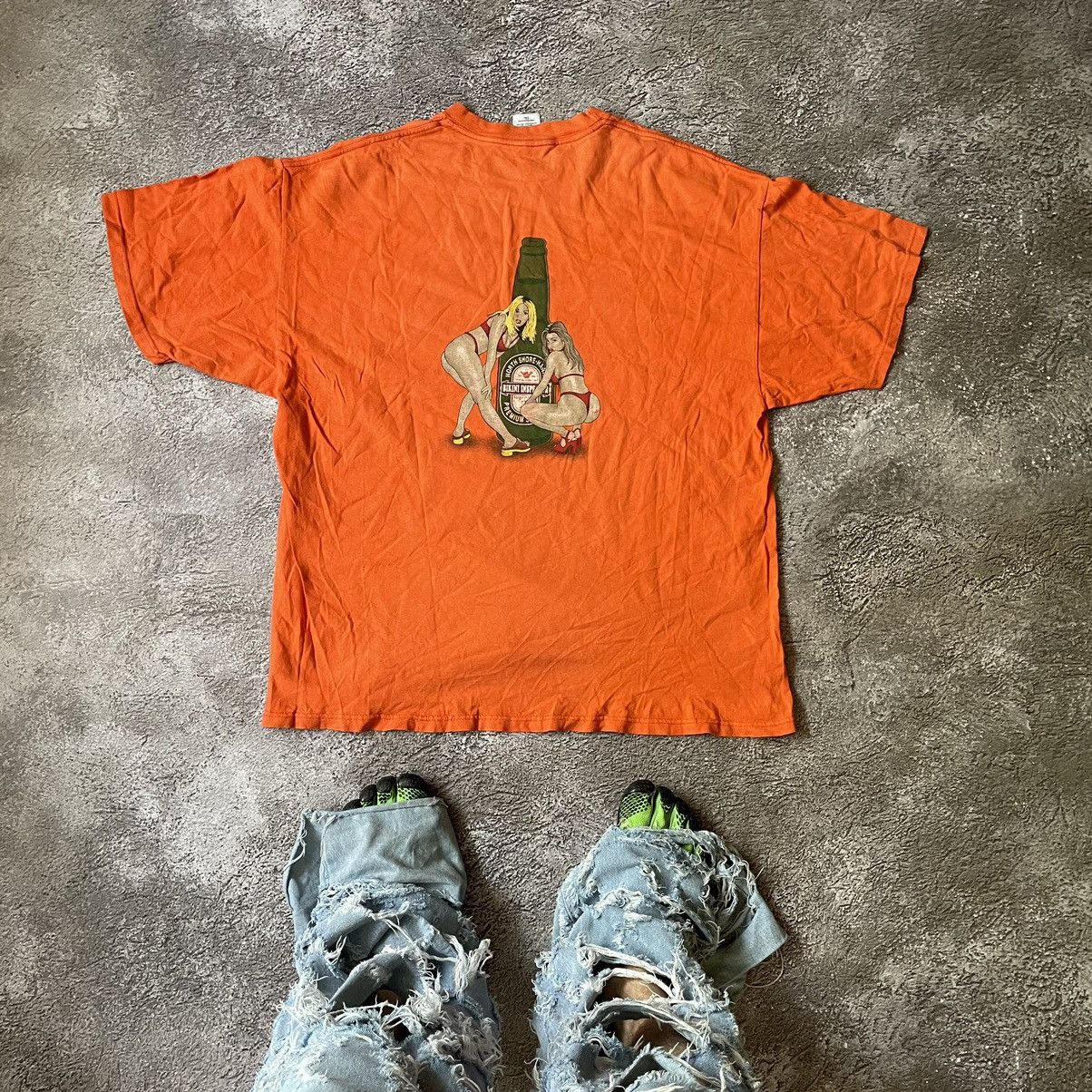 Vintage Vintage Y2K Orange Graphic Tee Funny Slogan Streetwear XXL Size US XXL / EU 58 / 5 - 1 Thumbnail
