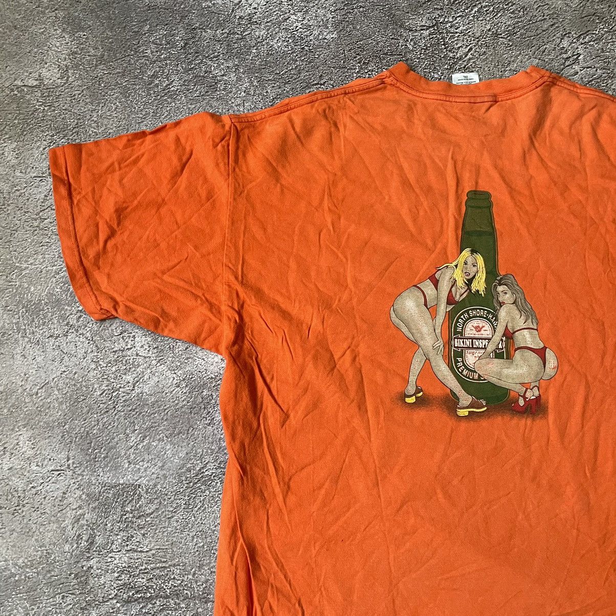 Vintage Vintage Y2K Orange Graphic Tee Funny Slogan Streetwear XXL Size US XXL / EU 58 / 5 - 4 Thumbnail