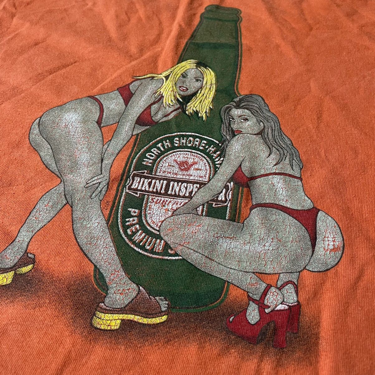 Vintage Vintage Y2K Orange Graphic Tee Funny Slogan Streetwear XXL Size US XXL / EU 58 / 5 - 7 Thumbnail