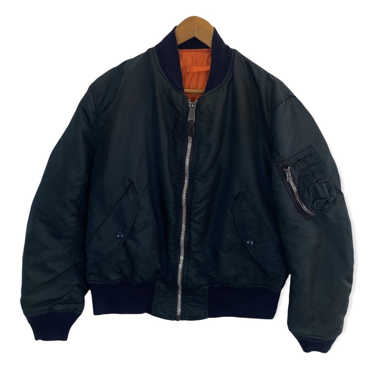 Alpha Industries VINTAGE ALPHA MA-1 REVERSIBLE BOMBER JACKET Size US M / EU 48-50 / 2 - 1 Thumbnail