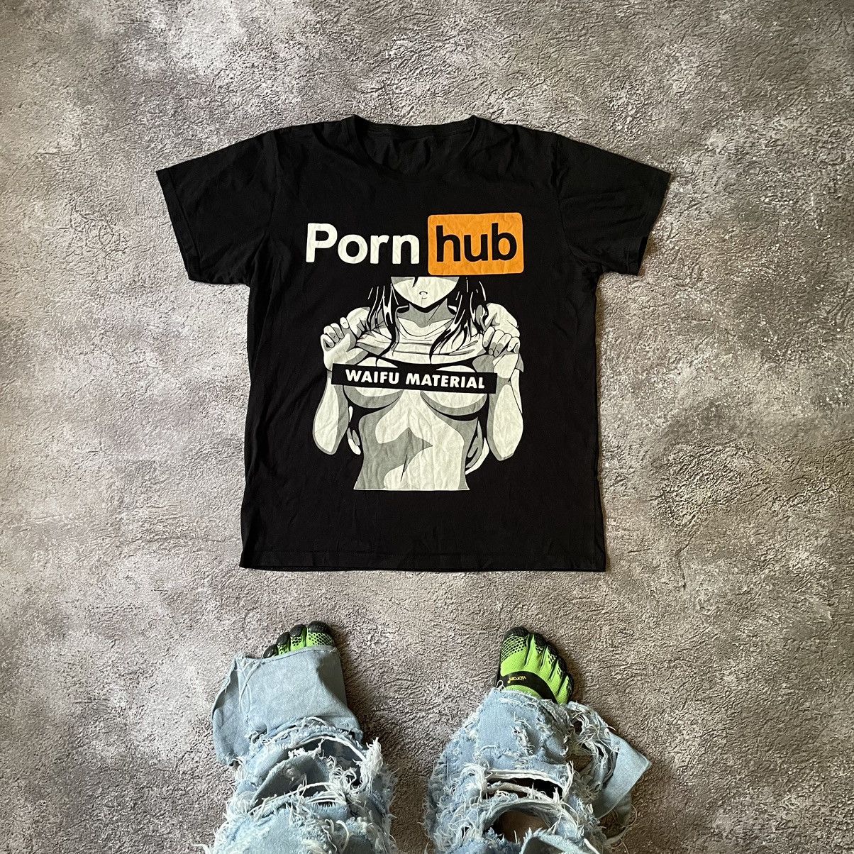 Vintage VINTAGE Y2K “ PORNHUB SEEET BOOBS FACE “ FUNNY SLOGAN TEE | Grailed